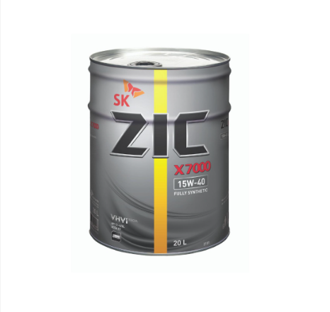 SK ZIC X7000 15W-40 20 Liters Pail Fully Synthetic Heavy-Duty Diesel Engine Oil