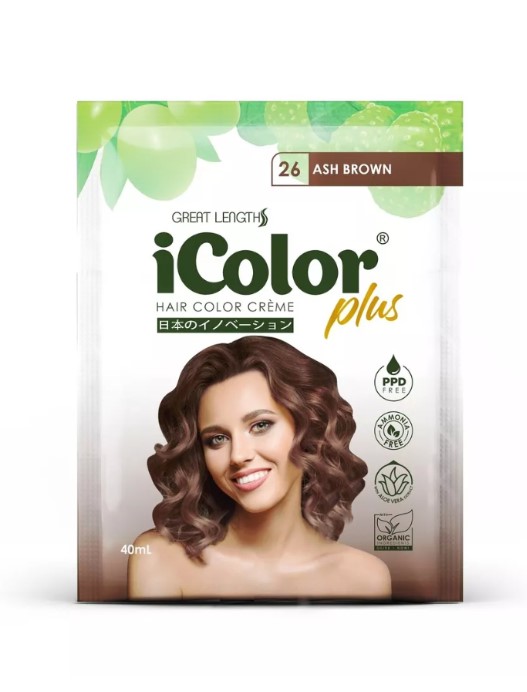 ICOLOR Plus Shampoo Hair Color Creme Ash Brown 40ML