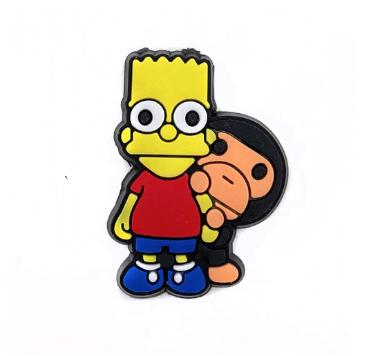 Cute Simpson Ape Jibits for Croc Charm Star Jibitz Pin Kaws Croc Jibbits Kids Shoe Charms Shoes Accessories Decoration K4