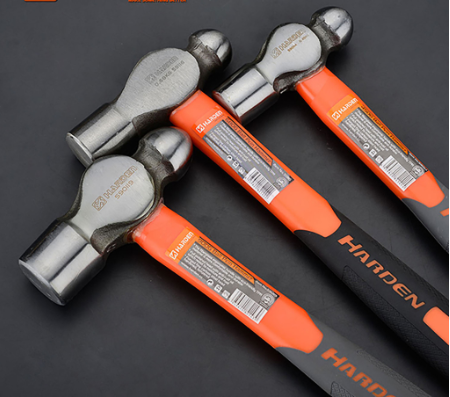 Harden 0.11Kg - 0.91kg Ball Peen Hammer with Fiberglass Handle*Forged fine grain steel head hardened
