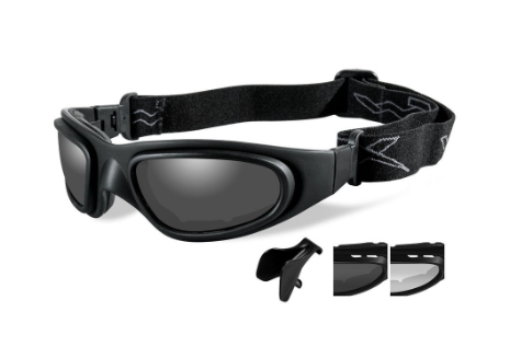 Wiley X Eyewear SG-1M WX SG-1 Smoke Grey-Clear Lens