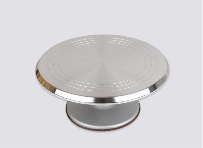 12 Inch Aluminum Alloy Cake Turntable Stand - Stainless Steel Rotating Decorating Table Cake Stand
