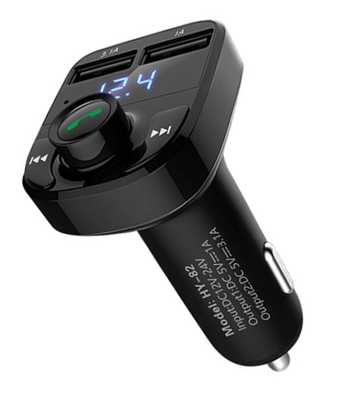 Bluetooth Car Kit FM Transmitter Handfree Car MP3 Audio Player Voltage Detection Noise Cancellation Dual USB Car Charger