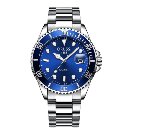 ORUSS Original Business Luxury Stainless Steel Waterproof Fashion Men's Watch Luminous Calendar Quartz Automatic Watch 005