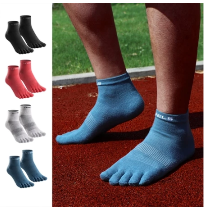 Wrels Sports mid-tube five-toe socks breathable running marathon competition for men and women