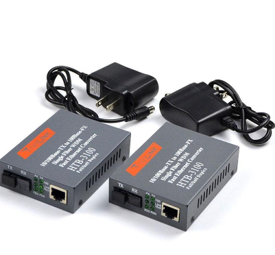Media Converter HTB-3100 Fiber Optical Single Mode Single Fiber SC Port 20KM External Power Supply