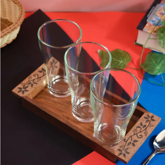 UNION GLASS Clear Glass Highball Water, Juice, Soda, Liquor Glass 375ml | 13oz [Set of 6]