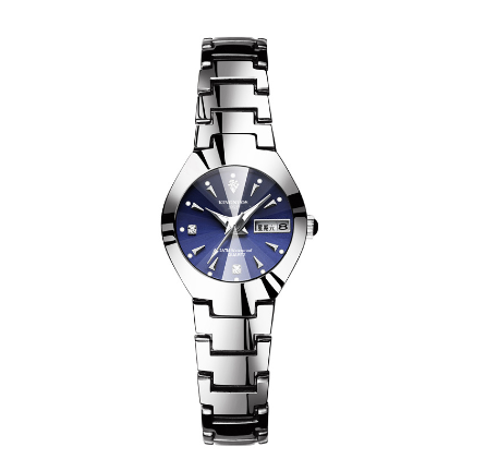 New automatic quartz watch non mechanical tungsten steel strip lovers watch luminous double movement calendar male Watch F001