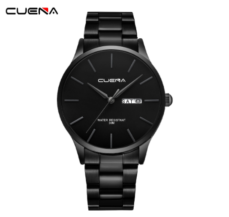 CUENA Men's Watch Original Brand Simple Fashion Business Analog Quartz Stainless Steel Waterproof 6021 M3