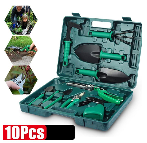 10PCS/16PCS Gardening Tools Set With Case Anti-rust Lightweight Gardening Plants Supplies Kit
