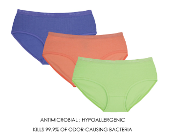 Biofresh Ladies Antimicrobial Cotton Bikini Panty 3 Pieces in a Pack ULPKG29