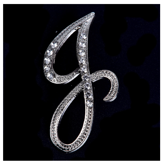 Crystal Rhinestone 26 Letters Women Collar Brooch Pin Corsage Bouquet Jewelry Modish J