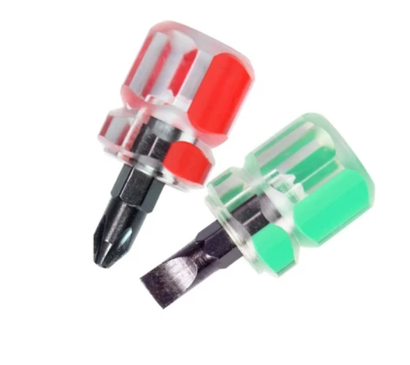 2pcs Mini Small Portable Screwdriver Kit Set Radish Head Screw Driver Transparent Handle Repair Hand Tools Precision Car Repair