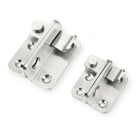 Safety Hasp Door Lock for Bathroom Bedroom Cabinet Door Catch Latch (NO screw) Stainless Steel