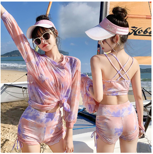 3-Piece Swimsuit Korean Swim Wear Suit Rash Guard for Women Swimwear for Women Conservative