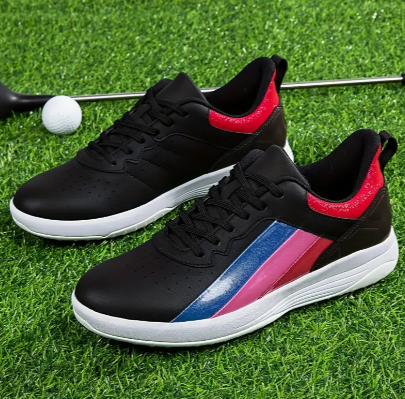 Men's Trendy Professional Golf Shoes, Comfy Non Slip Lace Up Casual Durable Sneakers For Men's Outdoor Activities
