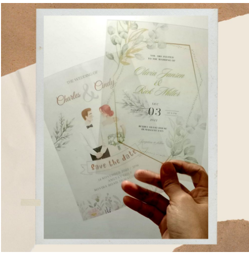 Transparent Invitation Card For Wedding, Birthday, Anniversary, Baptism or any event | SNRGRAPHICS