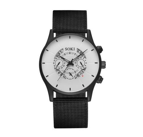 Fashion Canvas Strap Men's Watch Student Sports Quartz Watche M007