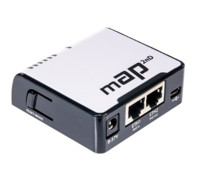 MikroTik Map Dual-Chain 2.4Ghz Micro Ap With 2 X Ethernet And Poe Out Rbmap 2nd