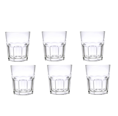 UNION GLASS Clear Glass Rock Glass Water, Juice, Soda, Liquor Glass 306ml | 10.5oz [Set of 6]