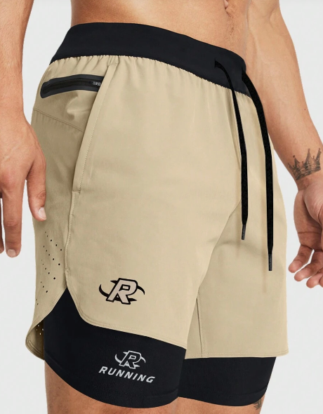 Men Fashion Color Block Loose Fit Sports Shorts