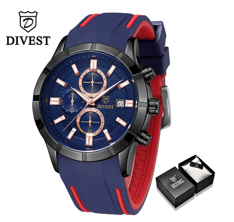 DIVEST Men Watch Analog Business Original Brand Casual Sport Fashion Men's Watches Calender Luminous Waterproof 9015 M3