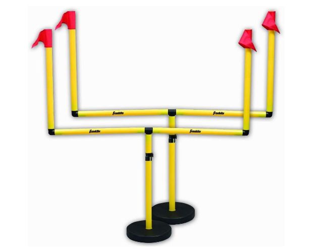 Franklin Sports Youth Football Goal Post Set - Kids Football Easily Adjustable Field Goals - Includes 2 Goal Posts - Perfect for Ages 4+ Backyard Play
