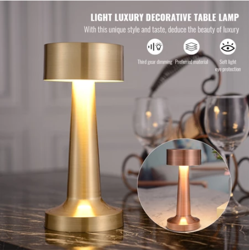 Smart Desk Lamp Golden Bar Lamp Touch Control Mini Table light Warm/cool color Adjustable table lamp
