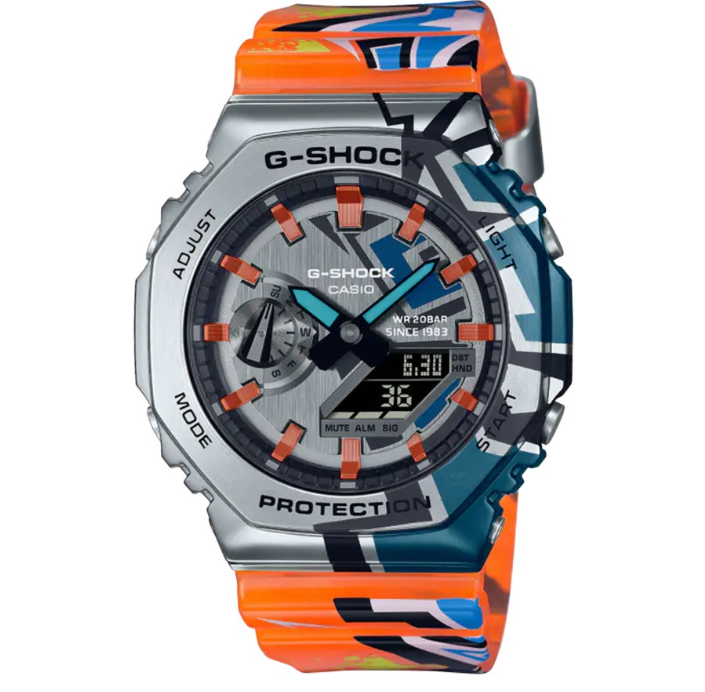 Casio G-Shock Casioak Metal Covered Multi Resin Digital Watch For Men CGM-2100SS-1ADR