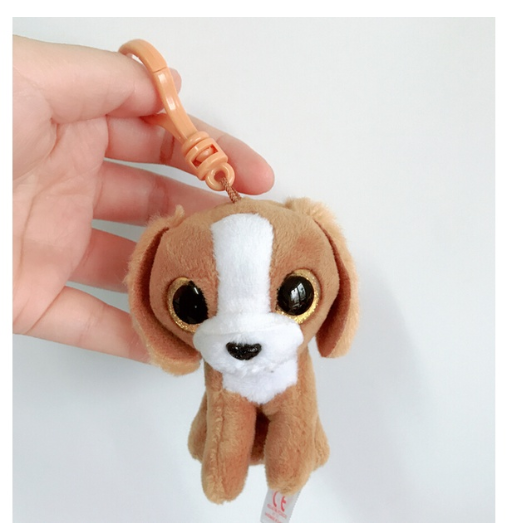 Ty Beanie Big Eyes Keychain Pendant Sloth Monkey Cat Fox Puppy Rabbit Soft Plush Backpack Decor Doll Birthday Gift For Kids 10CM C8