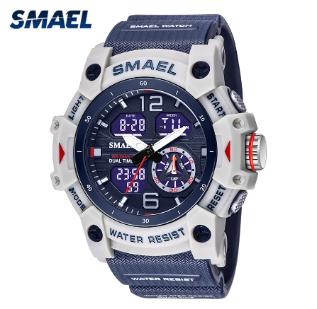 Original Luxury Fashion Luminous Men's Watch Waterproof Casual Quartz Electronic Sports Men's Watch BLUE