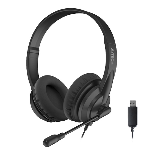 A4Tech HU-10 High Performance USB Headset Black