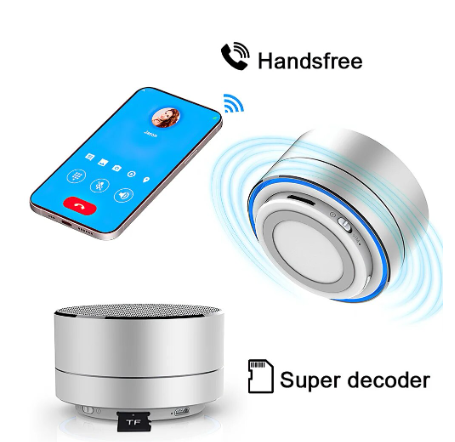 A10 Wireless Smart Aluminum Alloy bluetooth-compatible Speaker Colorful LED Light Hands Free Subwoofer Speaker Support TF