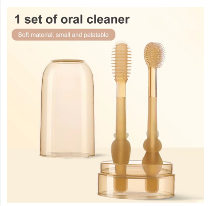 ED shop Toothbrush Kids Newborn Soft Brush Head Kit Dental Care Baby infant set silicone