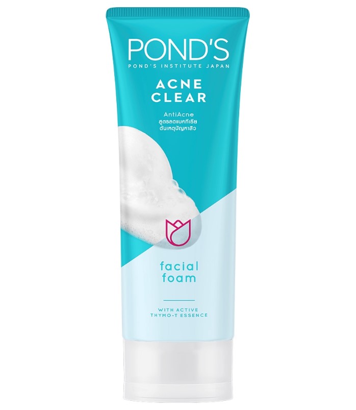 Ponds Acne Clear Facial Foam with Thymol Salicylic Acid, and Vitamin B3plus for Pimple Free Skin 100G