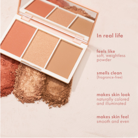 blk cosmetics daydream powder blush, highlight, contour multipalette