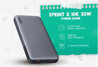 Aukey  PB-Y41 Sprint X 10mAh 30W Portable Powerbank