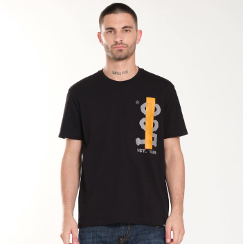 Lee Side Logo T-Shirt for Men in Black