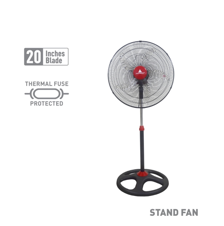 Hanabishi Stand Fan Windmill 20SF | 20 inch High Quality 3 Speed Durable Powerful Electric Fan