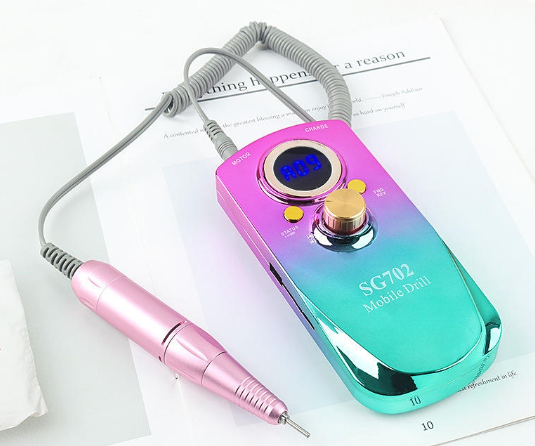 Nailite Electric Nail Drill Machine 35000rpm Portable Nail Polisher Sander Rechargeable Nail Driller