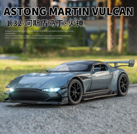 1/32 Scale ASTON MARTIN VULCAN Diecast Alloy Pull Back Car Collectable Toy Gifts for Children