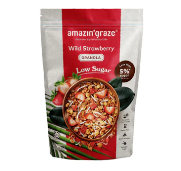 Amazin' Graze Low Sugar Wild Strawberry Granola 250g
