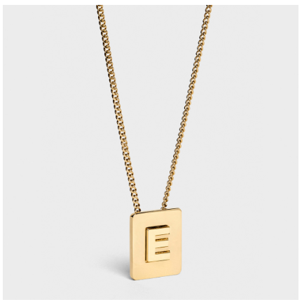 Lisa Same Style Letter Necklace Female Titanium Steel Does Not Fade Summer Girlfriends Simple Pendant Pearl Chain Korean Version E