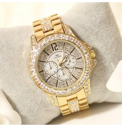 Women Luxury Watch Diamond Dial Stainless Analog Watch