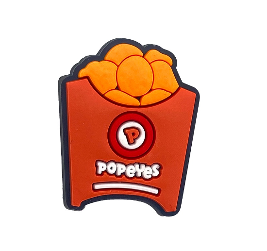 Cartoon Hamburger Food Croc Accessories Fried Chicken Jibbits Charm Popeyes Fries Jibits Crocs for Women Shoe Charms Pins Decoration f8
