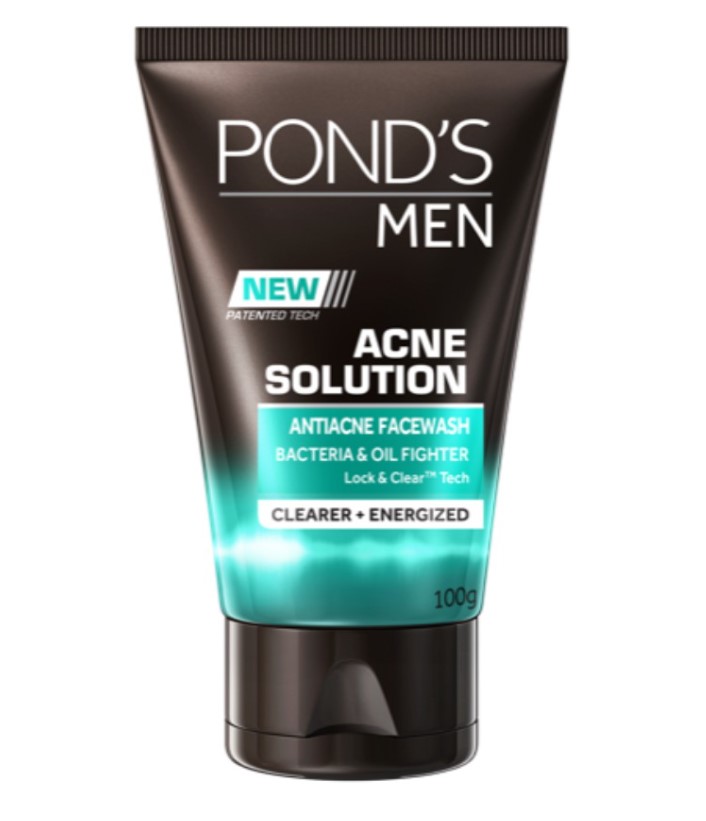 Ponds Men Acne Solution Antibacterial Anti Acne Face Wash For Clearer And Energized Skin 100G