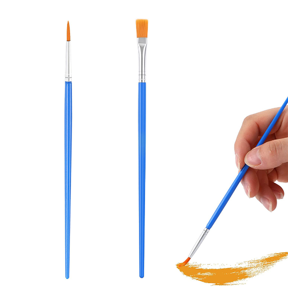 1 Pcs Paint Brush Flat Round Small Brushes Bulk for Acrylic Painting