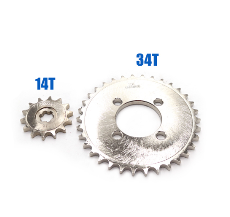 SK Final Engine Sprocket Chain Set 34T/14T 428x108L For Kawasaki Fury Aura