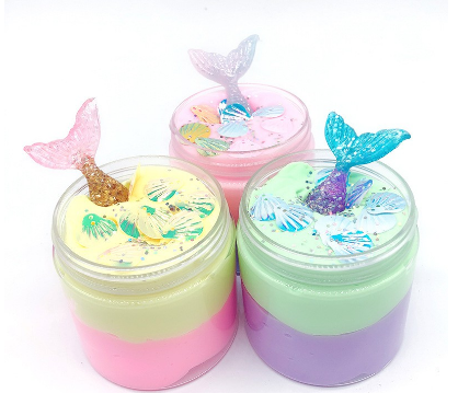 100ML New Mermaid Cotton Slime Fluffy Mud Modeling Clay Lizun Putty For Kids Toy