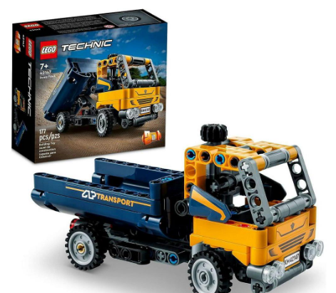 LEGO Technic Dump Truck 2in1 Toy Building Set 42147: Model Construction Vehicle and Excavator Digger